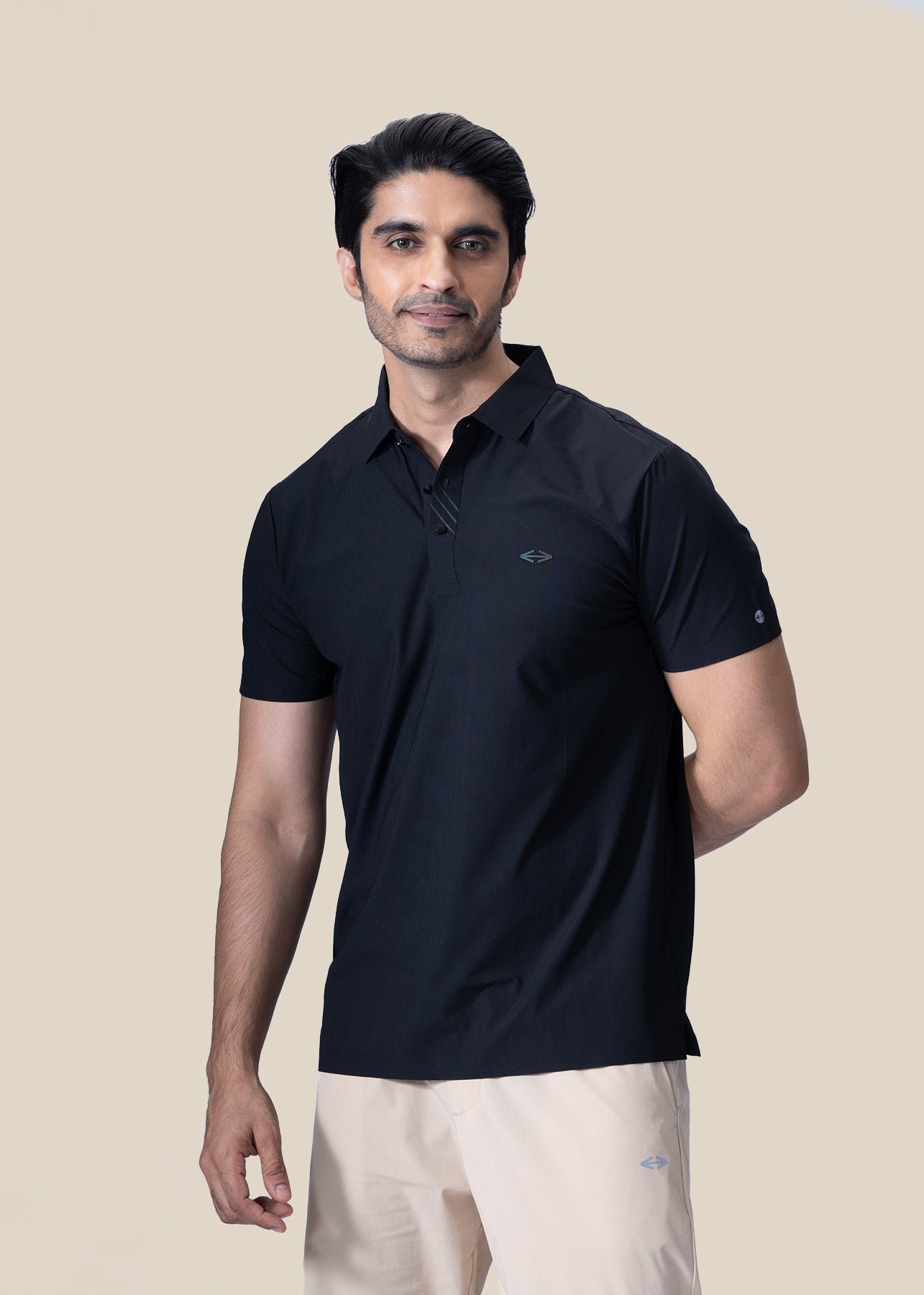 Bonded Polo - Regular Fit - Black