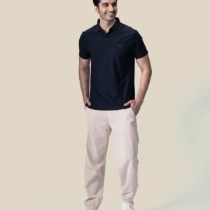 Bonded Polo – Regular Fit – Black