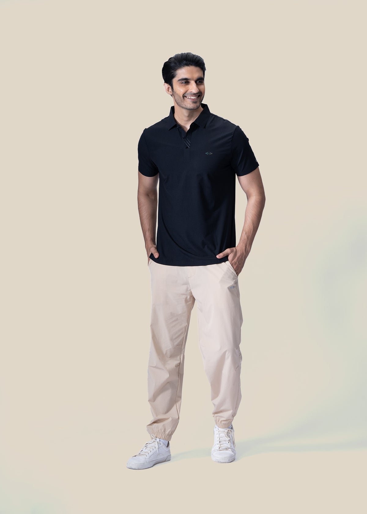 Bonded Polo - Regular Fit - Black